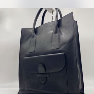 Celine Elegant navy Leather Tote Bag